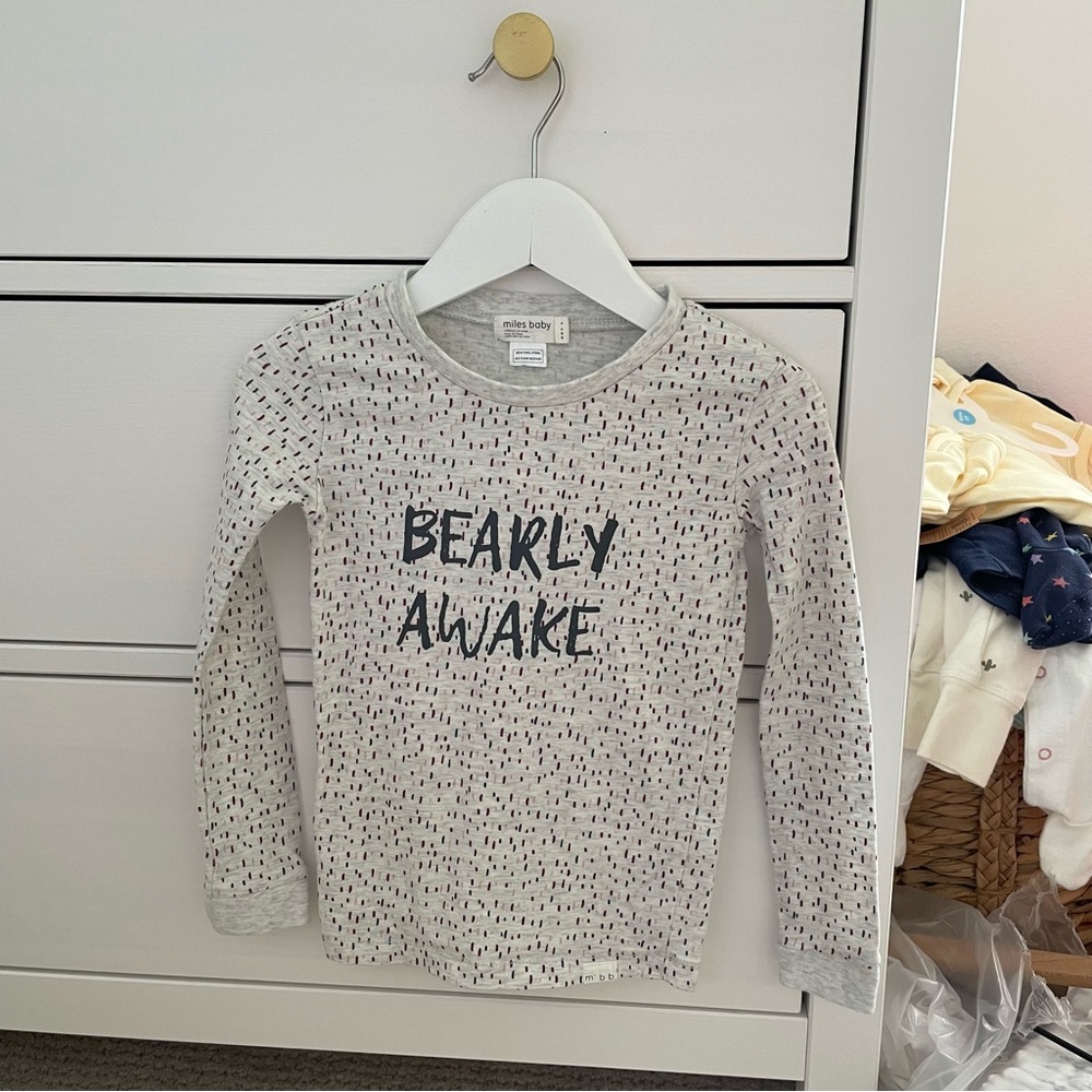 Miles Baby Size 4 Bearly Awake Pajama Top